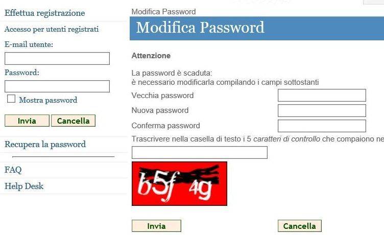 modifica password cittadinanza