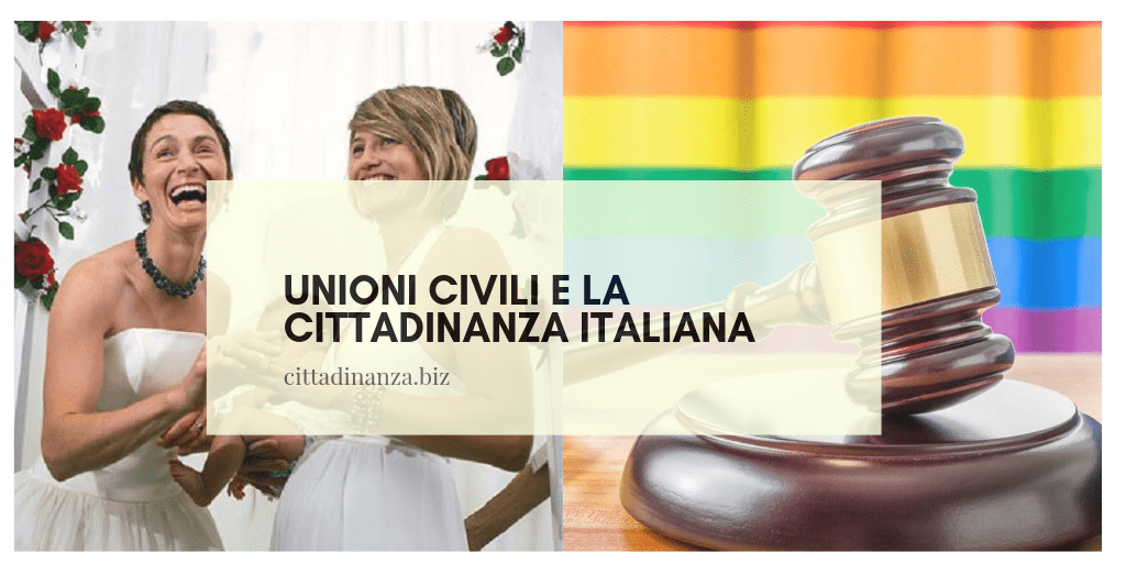 unioni civili, convivenza e la cittadinanza italiana